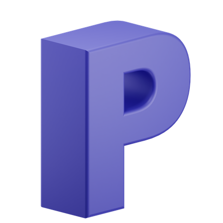 P Alphabet  3D Illustration