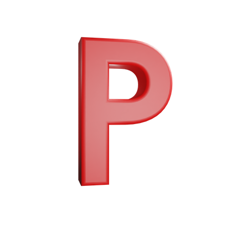 P Alphabet 3D Icon