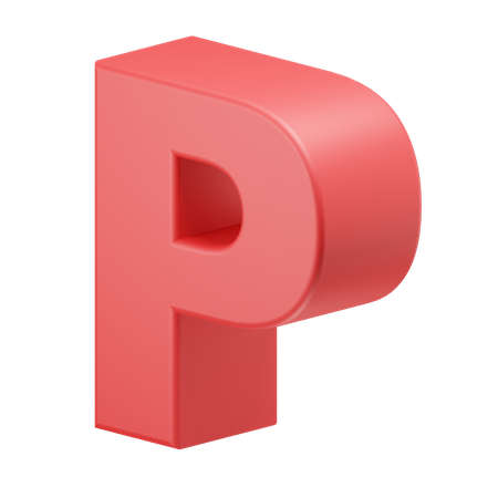 P Alphabet 3D Icon