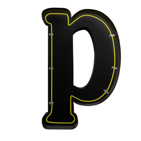 P Alphabet  3D Icon