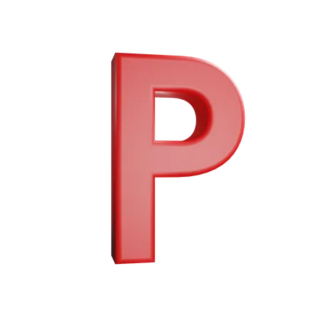 Buchstabe p  3D Icon