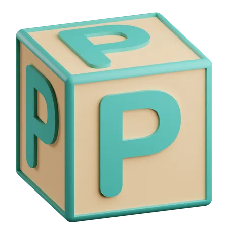 Buchstabe p  3D Icon