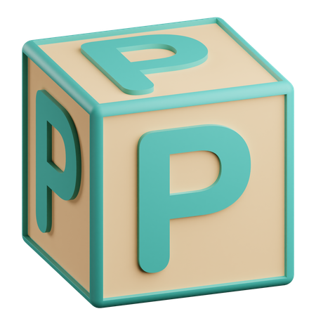 Letra p  3D Icon