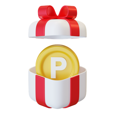 Moneda p en bov  3D Icon