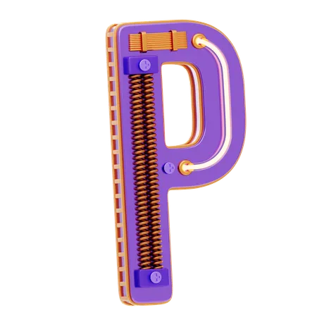 P 편지  3D Icon