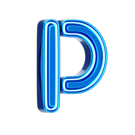 P 文字  3D Icon