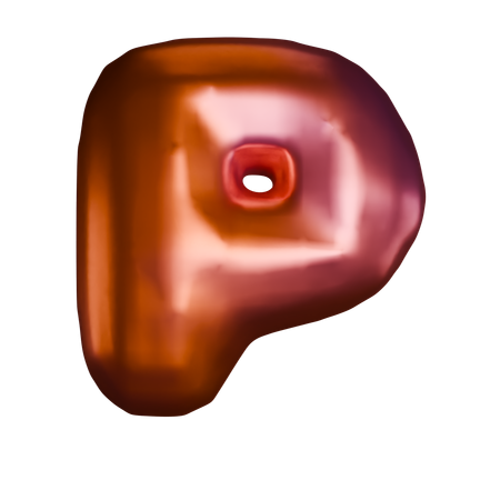 P 편지  3D Icon