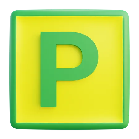 3 D P Letter With Isolated Background 3D Icon