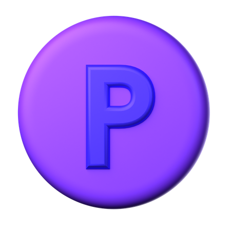 P 記号  3D Icon