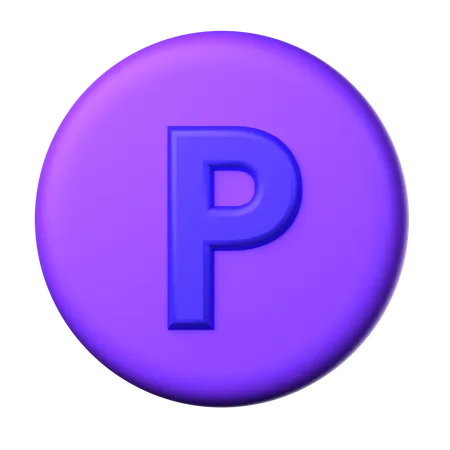 P 記号  3D Icon