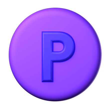 P Sign  3D Icon