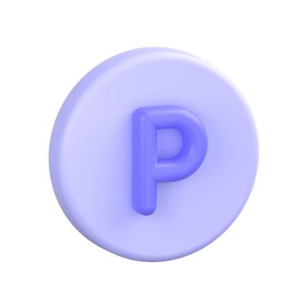 P Sign  3D Icon