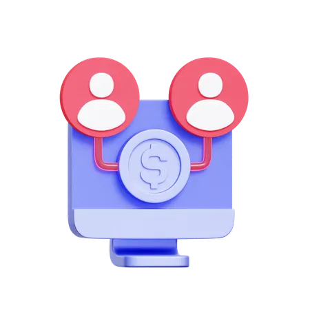 P2P Finance Connection  3D Icon