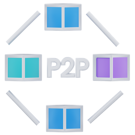 P2p network  3D Icon