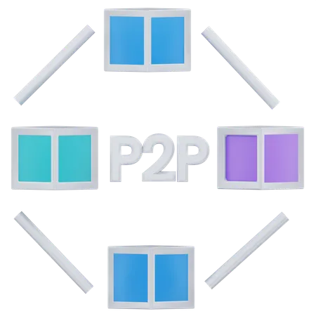 P2p network  3D Icon