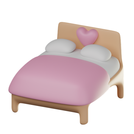 Paar Bett  3D Icon