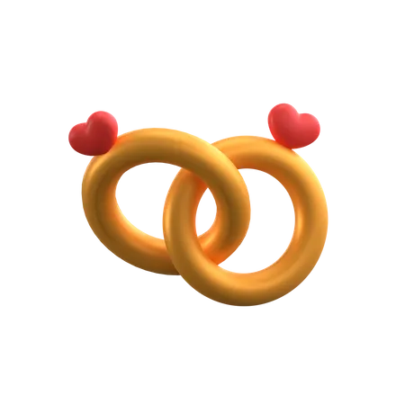 Paar ringe  3D Icon