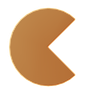 pac man game 3d logo
