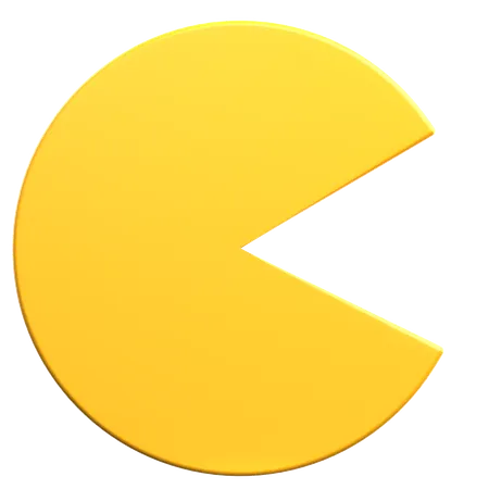 Pac Man Geometric Shape  3D Icon