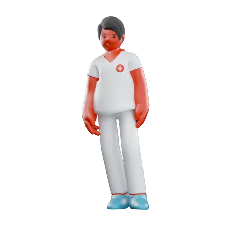 Paciente masculino  3D Illustration
