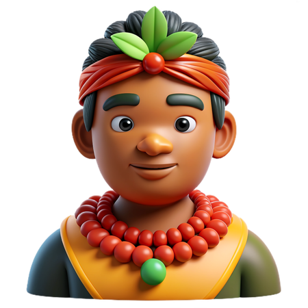Pacific Islander Man Avatar  3D Icon