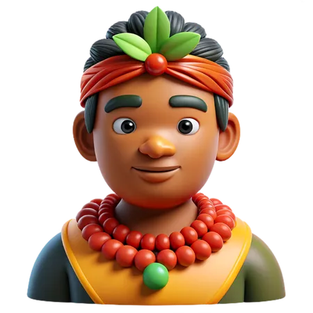 Pacific Islander Man Avatar  3D Icon