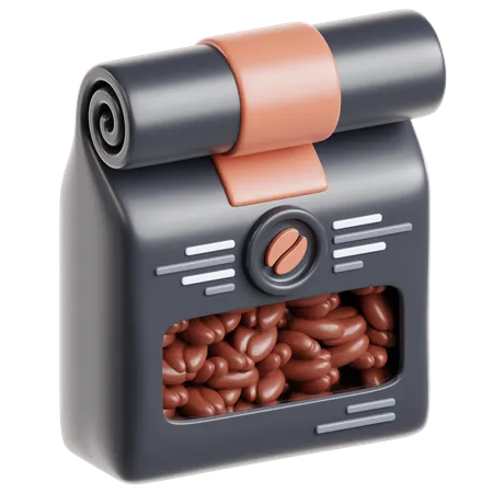 Paquet de grains de café  3D Icon