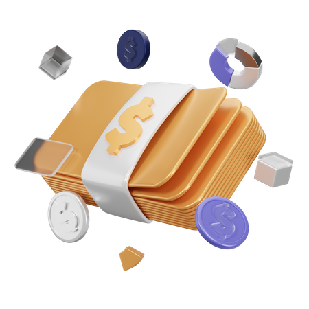 Pack Of Money  3D Icon