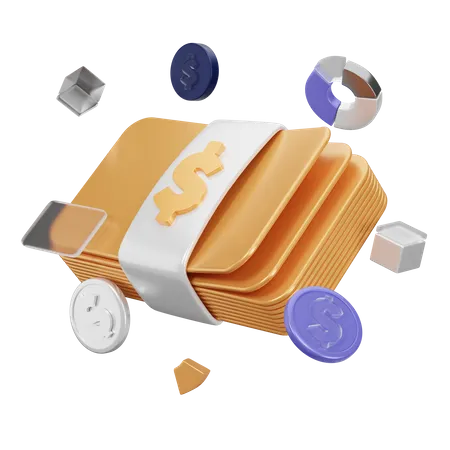 Pack Of Money  3D Icon