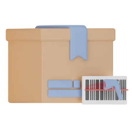 Barcode Scanner Delivery Package 3 D Icon 3D Icon