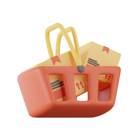 Package Basket  3D Icon