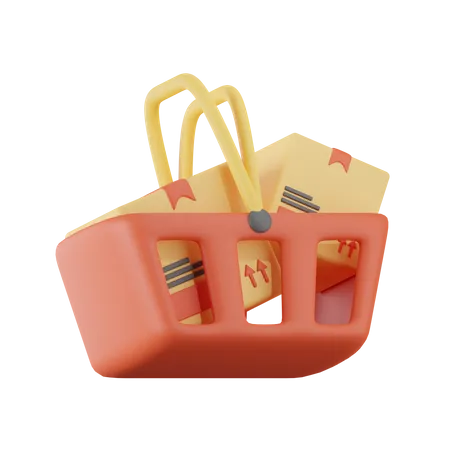 Package Basket  3D Icon