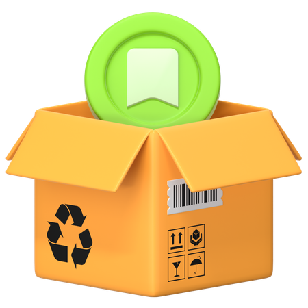 Package Bookmark  3D Icon