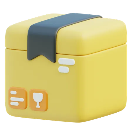 Package Box At Delivery Service 3D Icon