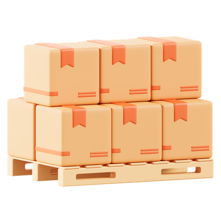 Package Box Pallete  3D Icon