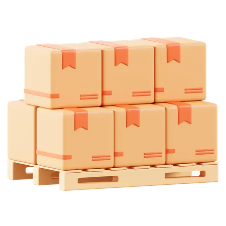 Package Box Pallete  3D Icon