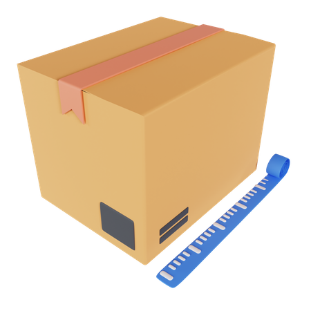 Package Box Size Ruler  3D Icon