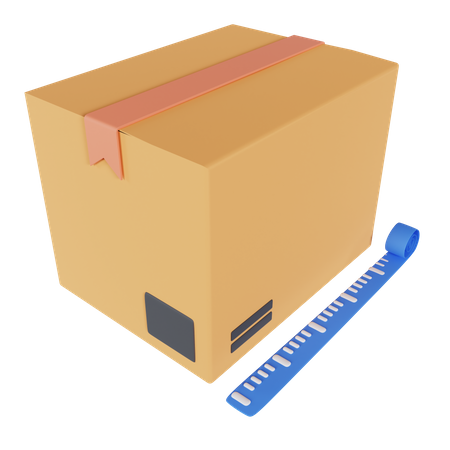 Package Box Size Ruler  3D Icon