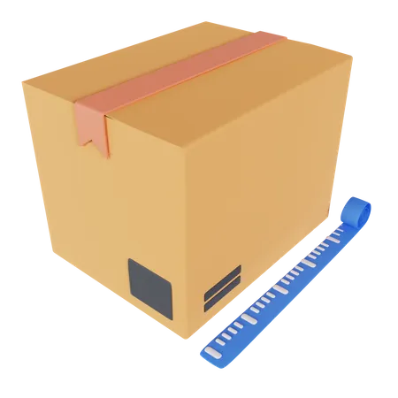 Package Box Size Ruler  3D Icon