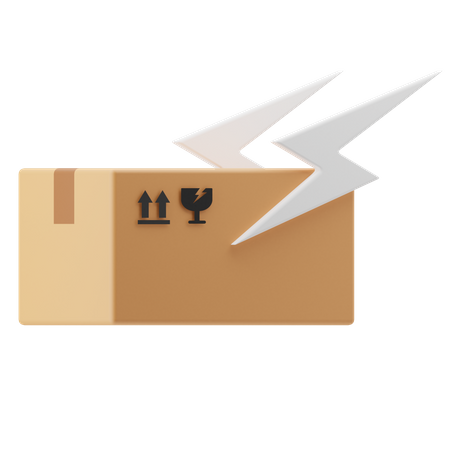 Package box with lighting symbol 3D Illustration