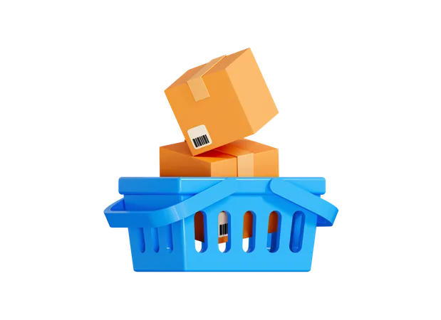 Package Boxes  3D Icon