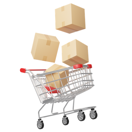 Package Cart  3D Icon