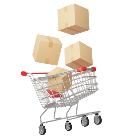 Package Cart  3D Icon