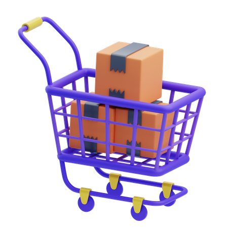 Package Cart  3D Icon