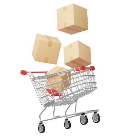 Package Cart  3D Icon