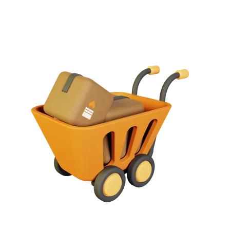 Cart Logistic 3 D Icon 3D Icon