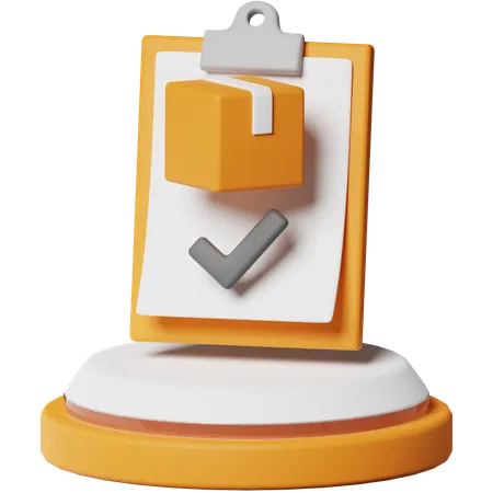 Package Check  3D Icon
