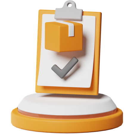 Package Check  3D Icon