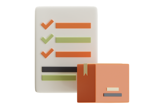 Package Checklist  3D Icon