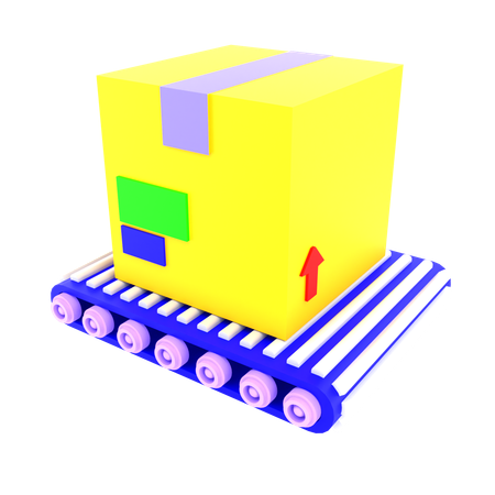 パッケージコンベア  3D Icon